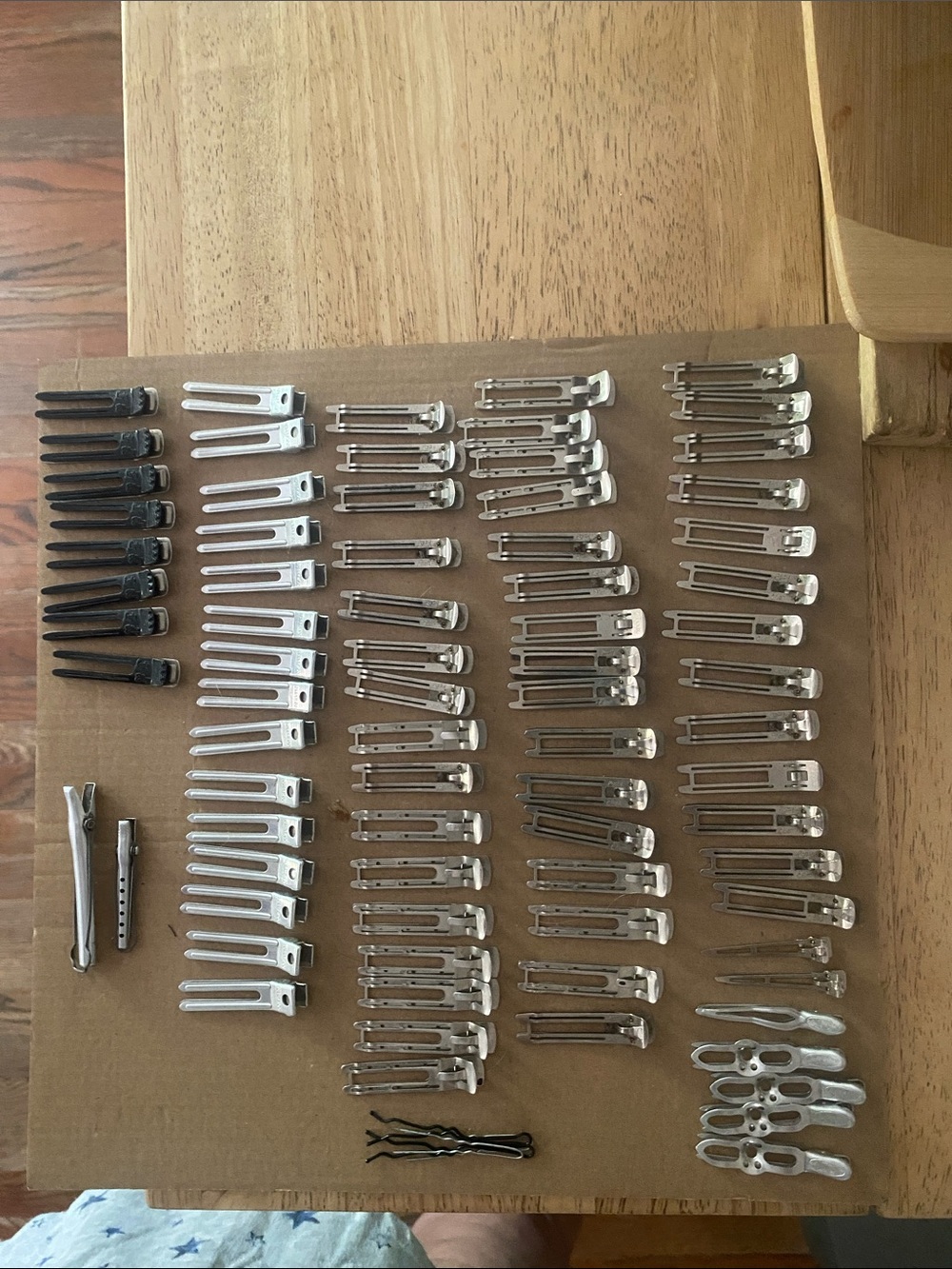 Vintage hair setting clips lot